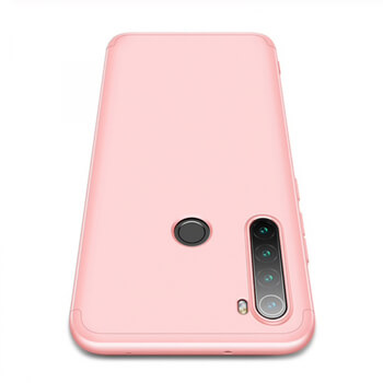 Ochranný 360 ° celotelový plastový kryt pre Xiaomi Redmi Note 8 - ružový