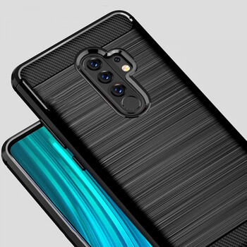 Ochranný silikónový obal karbón pre Xiaomi Redmi Note 8 Pro - čierny