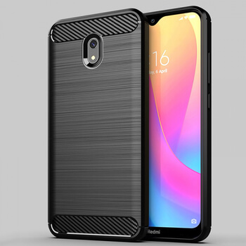 Ochranný silikónový obal karbón pre Xiaomi Redmi 8A - čierny