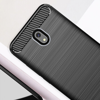 Ochranný silikónový obal karbón pre Xiaomi Redmi 8A - čierny