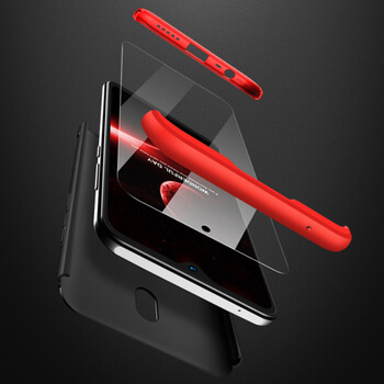Ochranný 360 ° celotelový plastový kryt pre Xiaomi Redmi 8A - čierny
