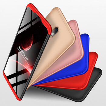 Ochranný 360 ° celotelový plastový kryt pre Xiaomi Redmi 8A - čierny