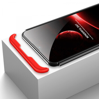 Ochranný 360 ° celotelový plastový kryt pre Xiaomi Redmi 8A - červený
