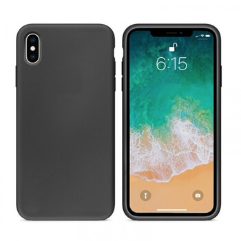 Extrapevný silikónový ochranný kryt pre Apple iPhone X/XS - čierny