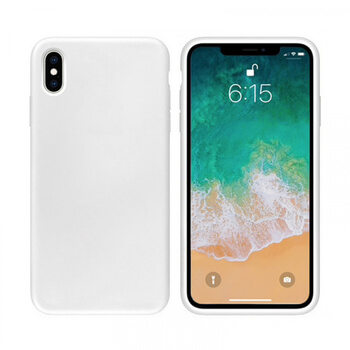 Extrapevný silikónový ochranný kryt pre Apple iPhone XS Max - biely