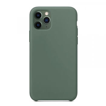 Extrapevný silikónový ochranný kryt pre Apple iPhone 11 Pro Max - tmavo zelený