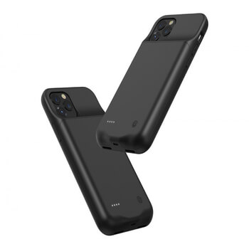 3v1 Silikónové puzdro s externou batériou smart battery case power bánk 3500 mAh pre Apple iPhone 11 Pro - čierne