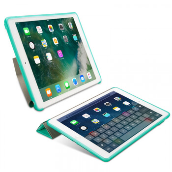 2v1 Smart flip cover + zadný silikónový ochranný obal pre Apple iPad 10.2" 2019 (7. generace) - svetlo zelený