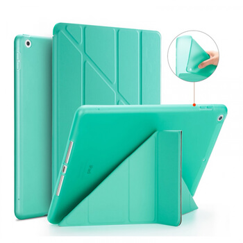 2v1 Smart flip cover + zadný silikónový ochranný obal pre Apple iPad 10.2" 2019 (7. generace) - svetlo zelený