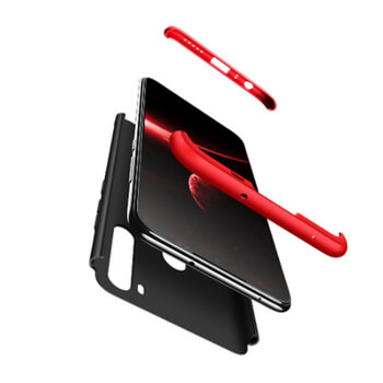 Ochranný 360 ° celotelový plastový kryt pre Xiaomi Redmi Note 8T - čierny