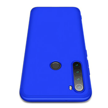 Ochranný 360 ° celotelový plastový kryt pre Xiaomi Redmi Note 8T - modrý