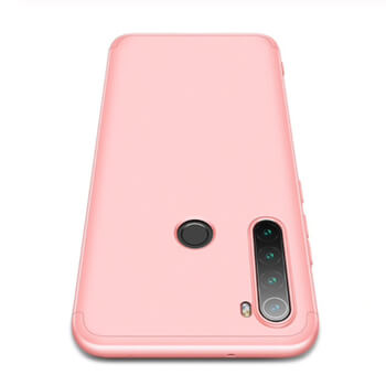 Ochranný 360 ° celotelový plastový kryt pre Xiaomi Redmi Note 8T - ružový