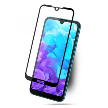 3D ochranné tvrdené sklo s rámčekom pre Huawei Y5 2019 - čierne