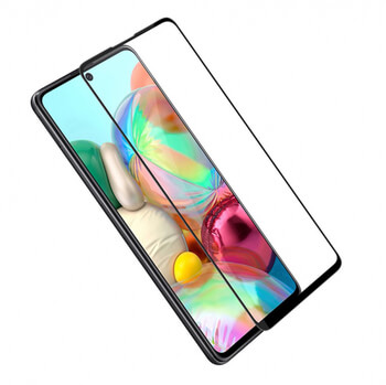 3x 3D ochranné tvrdené sklo s rámčekom pre Samsung Galaxy A71 A715F 4G - čierne - 2+1 zadarmo