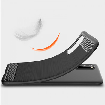 Ochranný silikónový obal karbón pre Samsung Galaxy S20 G980F - čierny