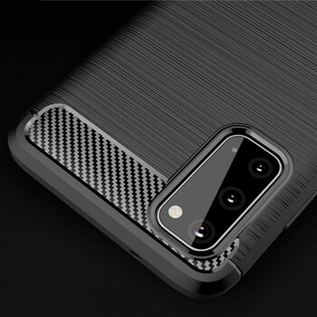 Ochranný silikónový obal karbón pre Samsung Galaxy S20 G980F - čierny