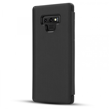 Zrkadlový silikónový flip obal pre Samsung Galaxy S20+ G985F - čierny