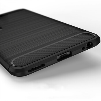 Ochranný silikónový obal karbón pre Huawei P40 Lite - čierny