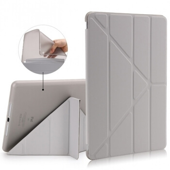 2v1 Smart flip cover + zadný silikónový ochranný obal pre Apple iPad 9.7" 2018 (6. generace) - šedý