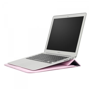 2v1 Puzdro s magnetom a stojanom z ekokože pre Apple MacBook Air 13" (2012-2017) - svetlo ružové
