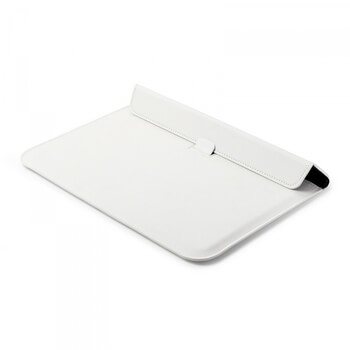 2v1 Puzdro s magnetom a stojanom z ekokože pre Apple Macbook Pro 15" TouchBar (2016-2020) - biele