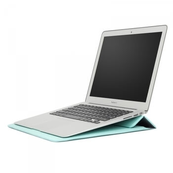 2v1 Puzdro s magnetom a stojanom z ekokože pre Apple MacBook Pro 15" TouchBar (2016-2020) - zelené