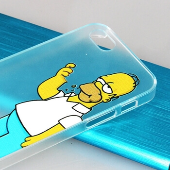 Ultratenký plastový kryt pre Apple iPhone 5/5S/SE - Horme Simpson Eat