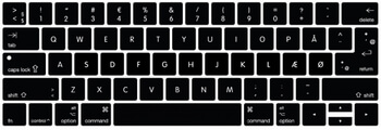 Silikónový ochranný obal na klávesnici EÚ verzia pre Apple MacBook Pro 15" TouchBar (2016-2020) - čierny