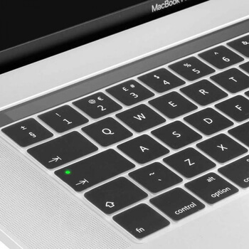 Silikónový ochranný obal na klávesnici EÚ verzia pre Apple MacBook Pro 15" TouchBar (2016-2020) - priehľadný