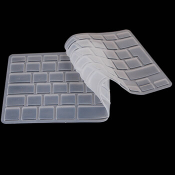 Silikónový ochranný obal na klávesnici EÚ verzia pre Apple MacBook Pro 15" TouchBar (2016-2020) - priehľadný