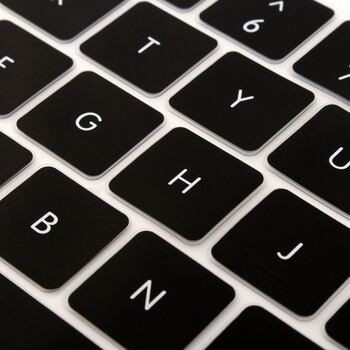 Silikónový ochranný obal na klávesnici EÚ verzia pre Apple MacBook Air 13" (2012-2017) - čierny