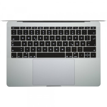 Silikónový ochranný obal na klávesnici EÚ verzia pre Apple MacBook Pro 13" CD-ROM - priehľadný