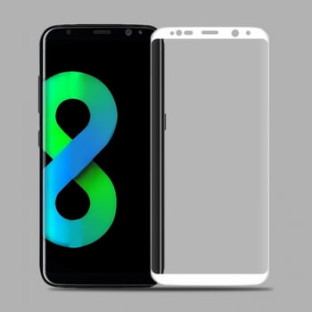 3x 3D ochranné tvrdené sklo pre Samsung Galaxy S8 G950F - biele - 2+1 zdarma