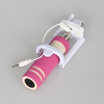Teleskopická Selfie tyč s ovládaním 60 cm - ružová