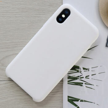 Extrapevný silikónový ochranný kryt pre Apple iPhone SE (2020) - biely