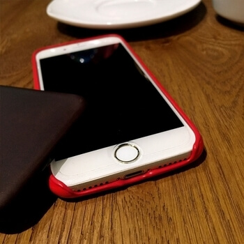 Meniace sa termo ochranný kryt pre Apple iPhone SE (2020) - červeno/žltý