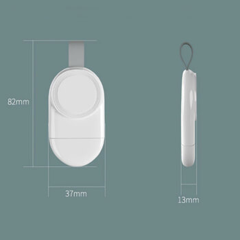 Prenosná bezdrôtová magnetická nabíjačka a adaptér pre Apple Watch biela