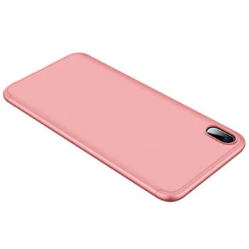 Ochranný 360 ° celotelový plastový kryt pre Samsung Galaxy A10 A105F - ružový