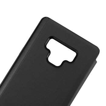Zrkadlový silikónový flip obal pre Samsung Galaxy A80 A805F - čierny