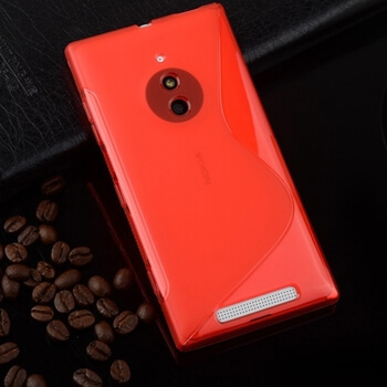 Silikónový ochranný obal S-line pre Nokia Lumia 830 - červený