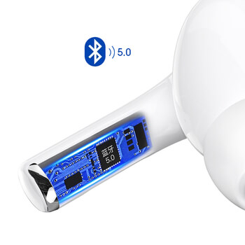 Múdra bezdrôtová bluetooth slúchadlá TWS 3. generácie s mikrofónom a nabíjacím puzdrom biela