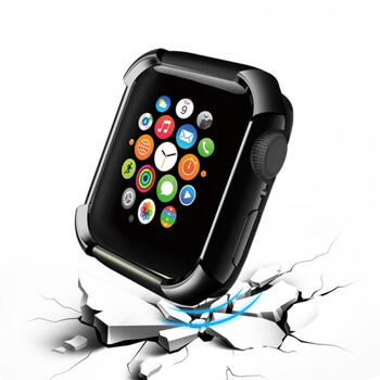 Ultratenký silikónový obal pre chytré hodinky Apple Watch 40 mm (5.série) - čierny