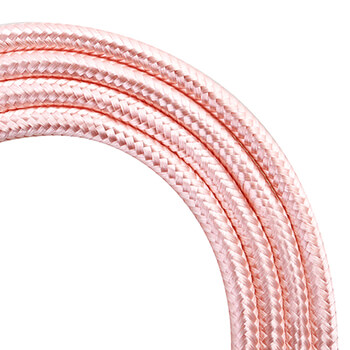 Nylonový USB Lightning kábel pre Apple - ružový