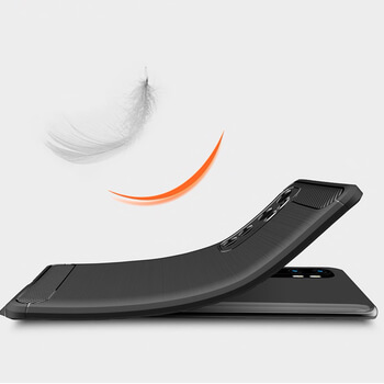 Ochranný silikónový obal karbón pre Xiaomi Mi Note 10 Lite - čierny