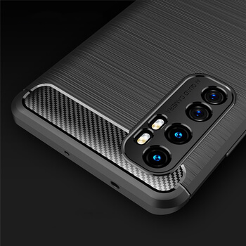 Ochranný silikónový obal karbón pre Xiaomi Mi Note 10 Lite - čierny