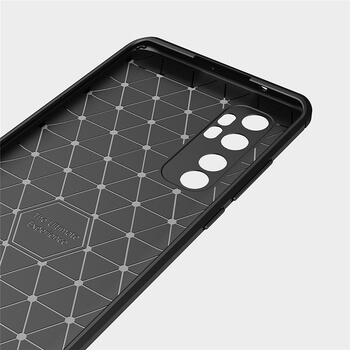 Ochranný silikónový obal karbón pre Xiaomi Mi Note 10 Lite - čierny