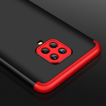 Ochranný 360 ° celotelový plastový kryt pre Xiaomi Redmi Note 9 Pro - čierny