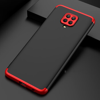 Ochranný 360 ° celotelový plastový kryt pre Xiaomi Redmi Note 9 Pro - čierny