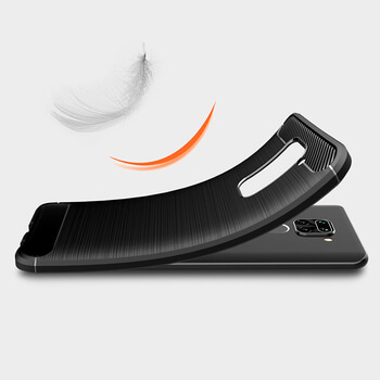 Ochranný silikónový obal karbón pre Xiaomi Redmi Note 9 - čierny