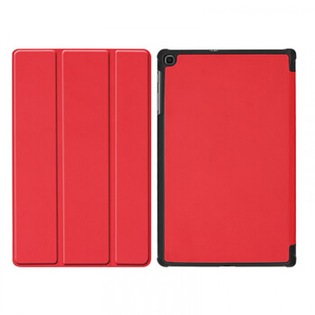 2v1 Smart flip cover + zadný plastový ochranný kryt pre Lenovo TAB M10 X605F/X505F - červený